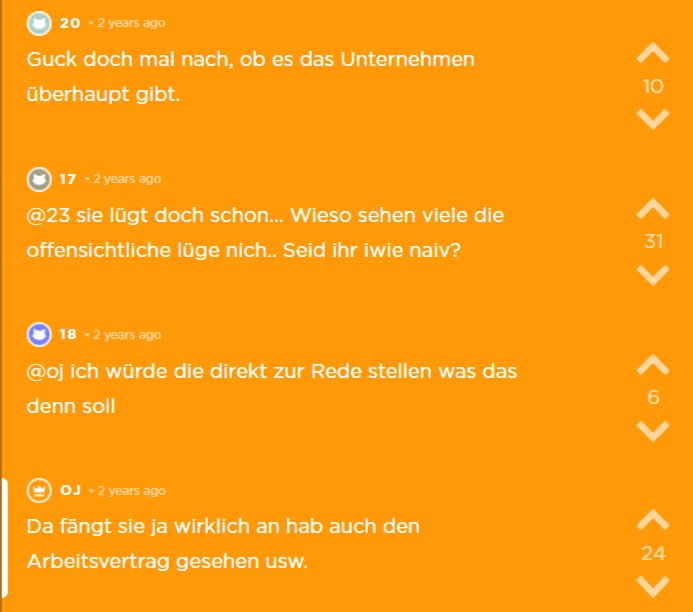 OJ beteuert, dass sie wirklich in dem Unternehmen anfängt zu arbeiten