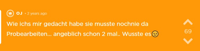 OJ erfährt die Wahrheit und das die Freundin dort nie Probearbeiten musste