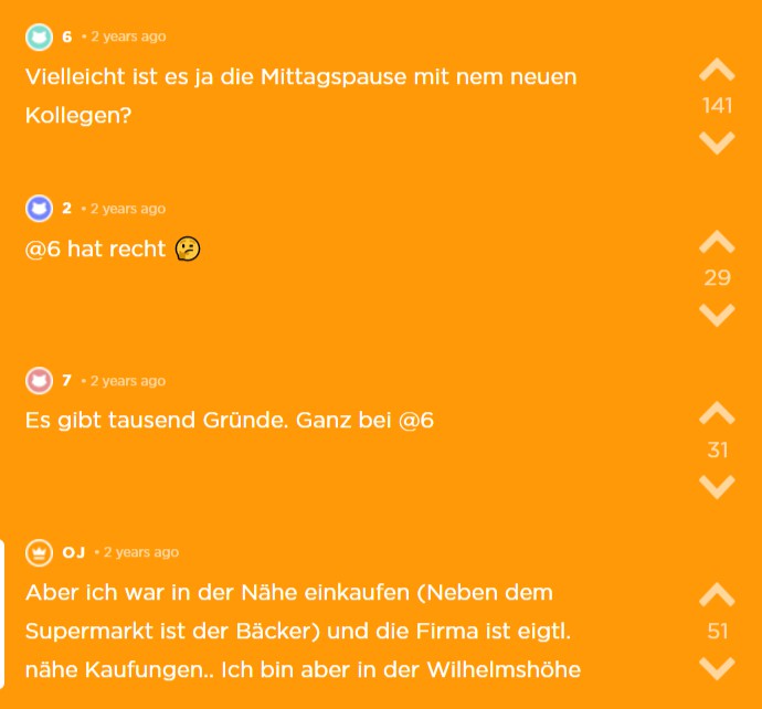 Die Firma der Freundin ist eigentlich in einem ganz anderen Stadtteil