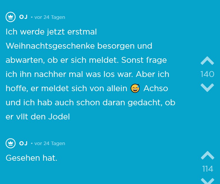 Tinder Jodel Date: Ob L. von dem Jodel weiß?