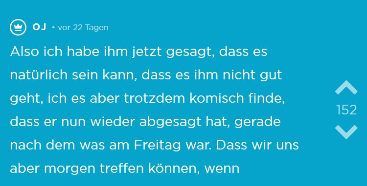 Jodel Tinder Date: OJ macht eine Ansage