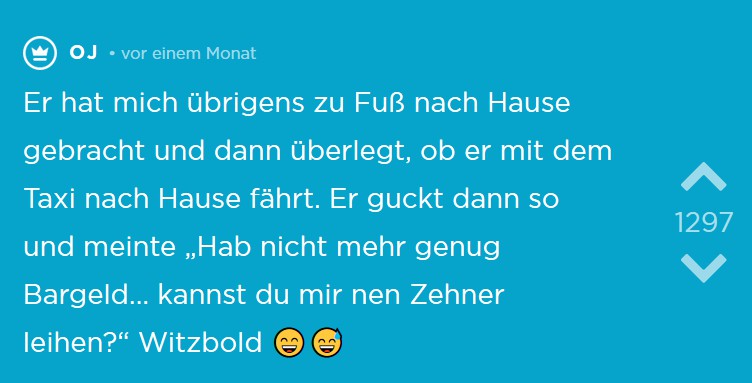 Tinder Jodel Date: Geldwitz