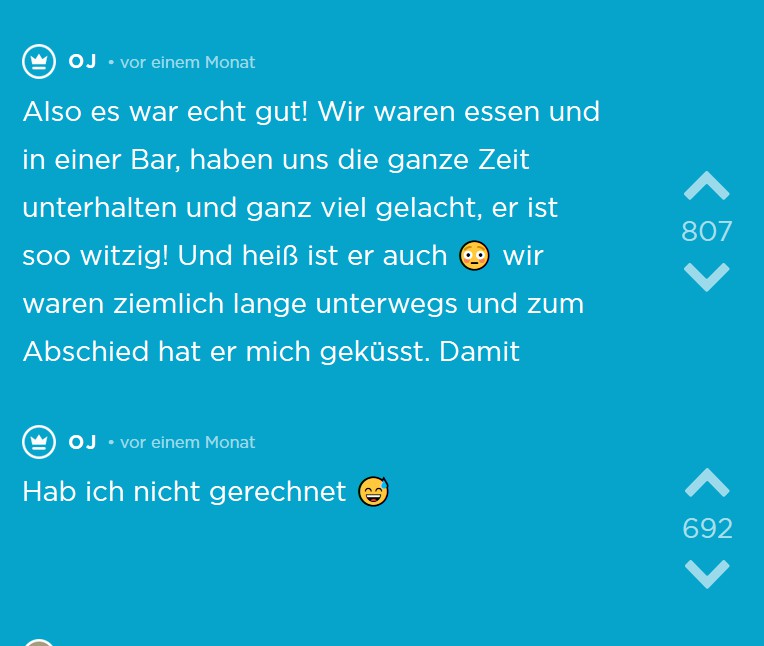 Tinder Jodel Date: Er hat OJ geküsst