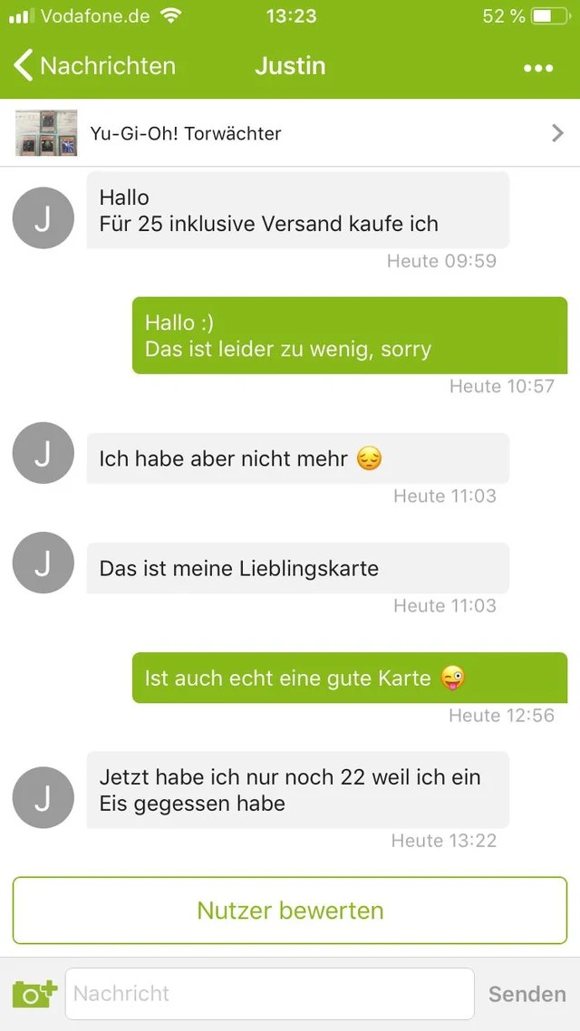 Man sieht einen Chat, in dem Prioritäten gesetzt werden
