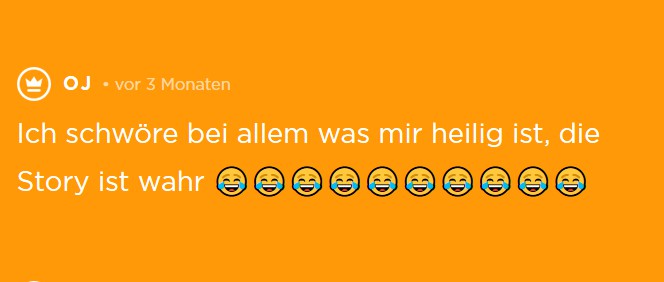 OJ schwört, dass die Geschichte stimmt