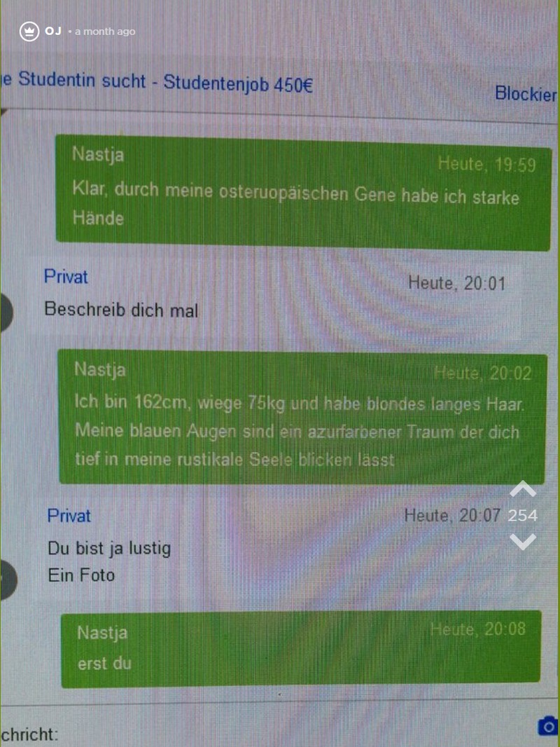 Studentin sucht einen Nebenjob auf Ebay Kleinanzeigen