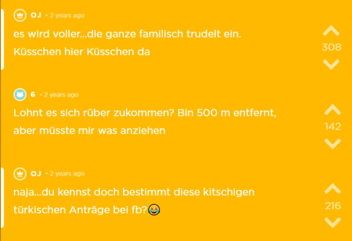 Es folgt ein kitschiger Antrag und die Familie trudelt ein