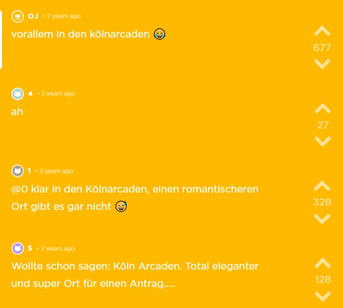 Der Heiratsantrag findet romantisch in den Köln Arcaden statt