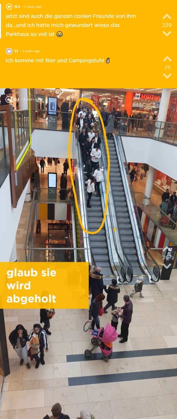 Es werden erste Schritte eingeleitet um die Zielperson in das Einkaufszentrum zu locken