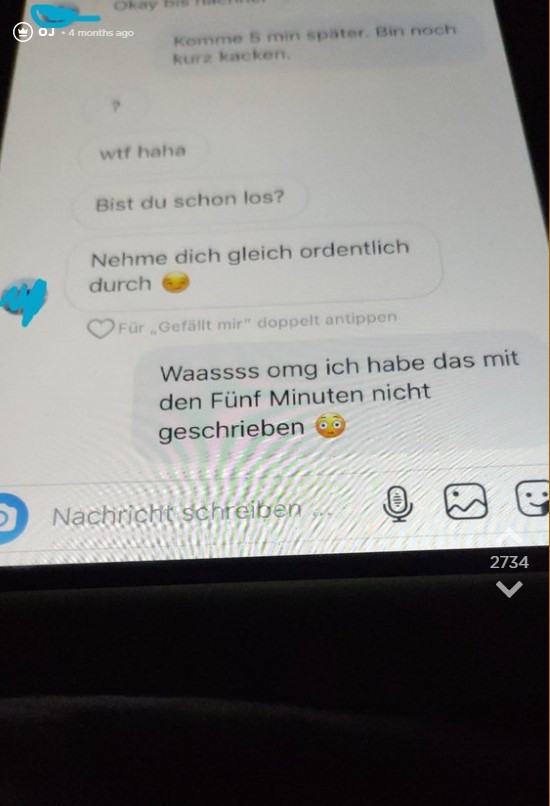 Man sieht das I pad und eine weitere Nachricht, die auf Jodel gepostet wurde