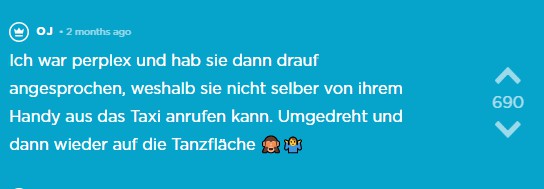 OJ versteht den Flirt nicht und ging wieder rein