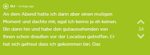 OJ traf einen der Studenten bei der Veranstaltung, die ihr in den Kalender eingetragen wurde