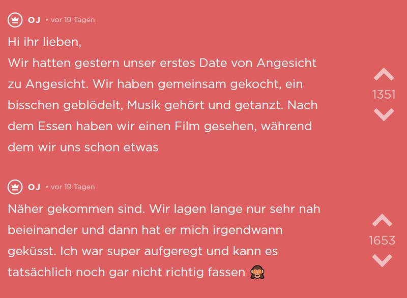 Liebesgeschichte auf Jodel: Es kommt zum ersten Kuss