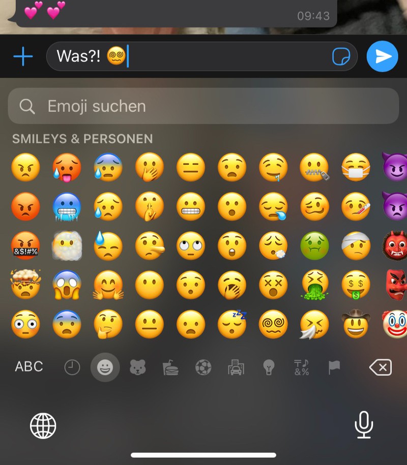 Emojis werden in sehr vielen Textnachrichten benutzt.