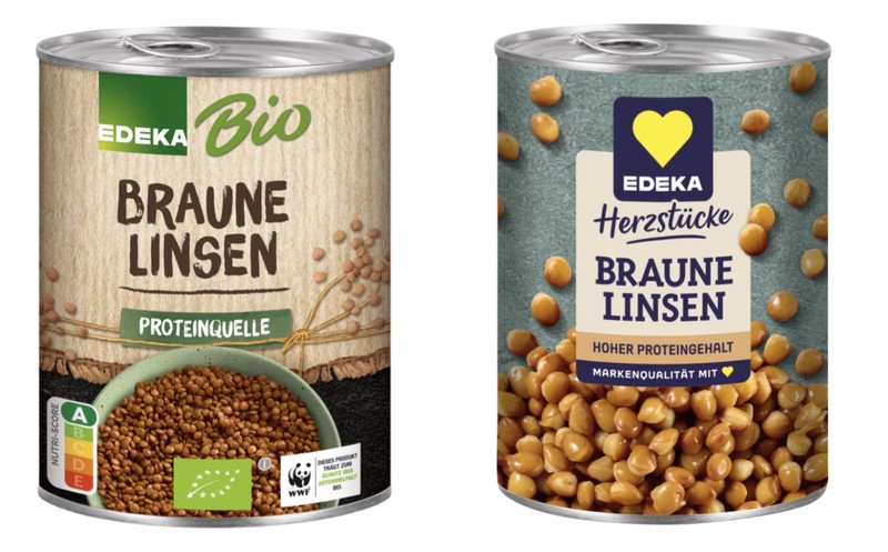 Braune Linsen bei Edeka werden wegen Verunreinigung durch Steine zurückgerufen.
