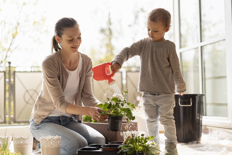 Wer Blumen mit Regenwasser gießt, spart sich die zusätzlichen Wasserkosten.