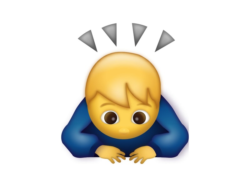 Viele sehen dieses Emoji als müde oder schuldbewusst, aber eigentlich zeigt es eine höfliche Verbeugung.