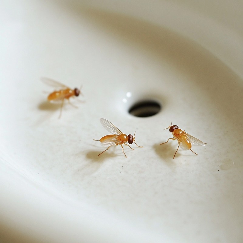 Im Bad können sich verschiedene kleine Fliegenarten einnisten.