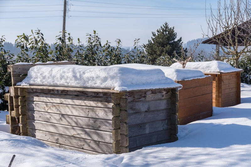 Hochbeete sollten auf keinen Fall Schnee ausgesetzt sein.