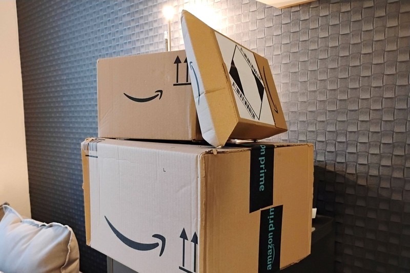 Amazon benutzt verschiedene Paketgrößen zum Versenden.