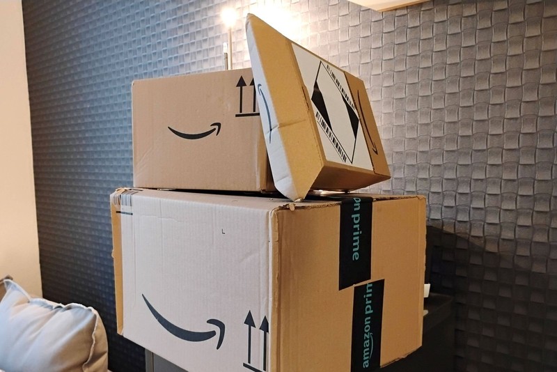 Amazon benutzt verschiedene Paketgrößen zum Versenden.