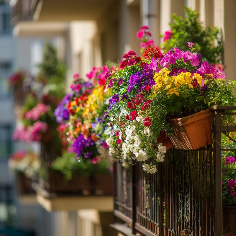 Blühende Zimmerpflanzen im Topf, die wieder gesund und kräftig wirken.