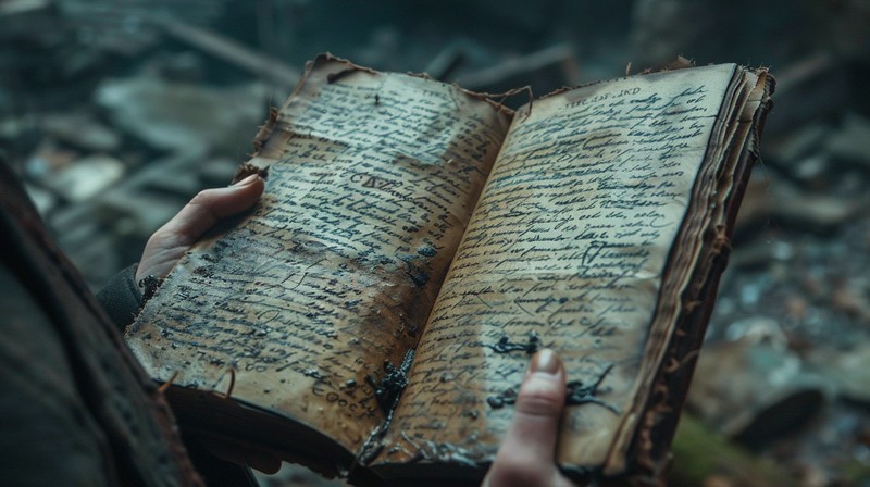 Zögernd berührt der Finder das versiegelte Logbuch, unwissend, welche Lawine er mit diesem Fund auslösen wird.