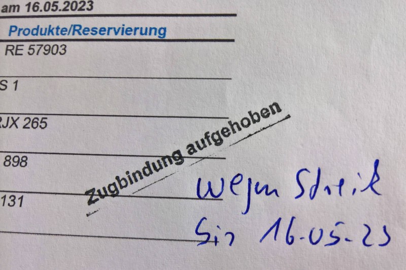 Viele wissen es nicht: Ein Ticket von einer aufgehobenen Zugbindung ist ein ganzes Jahr lang nutzbar.